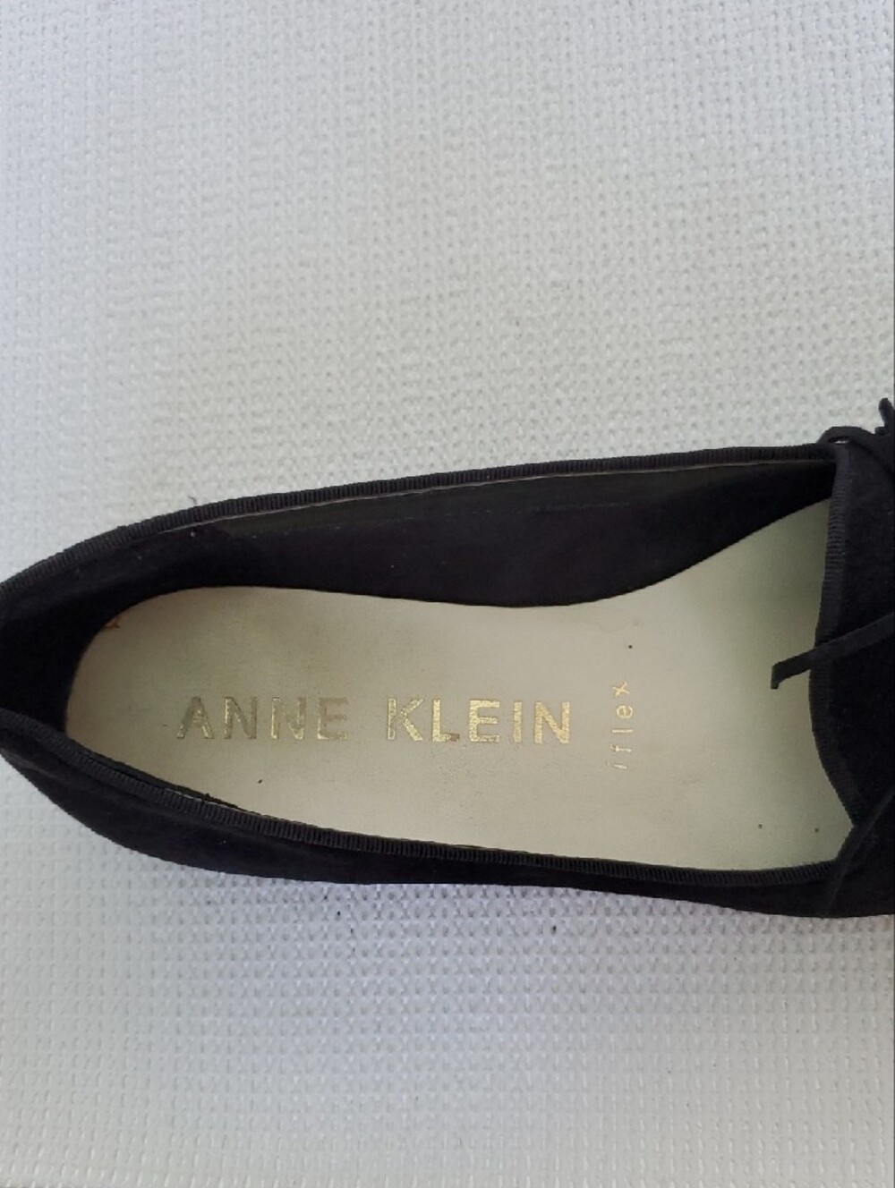 Anne Klein Black Suede Tassel Loafers - Picture 4 of 8